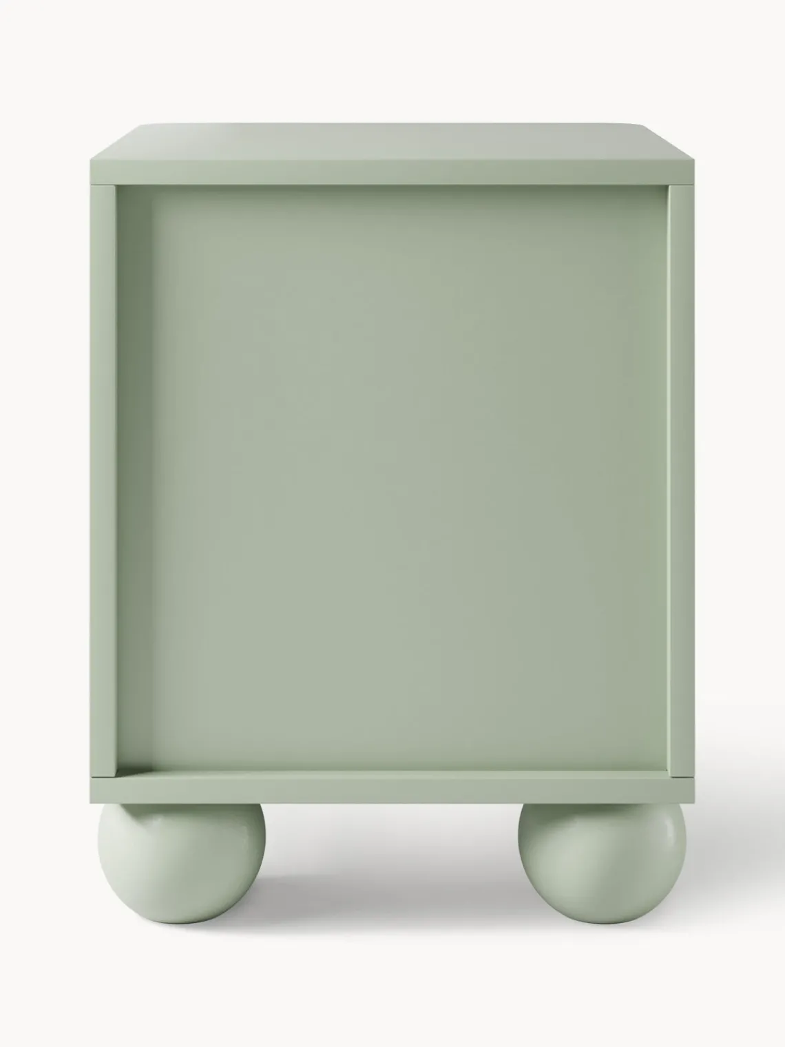 Mesitas De Noche|Mesitas De Noche>Westwing Collection Mesilla de noche con patas esféricas Bumba Verde salvia