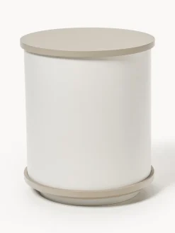 Mesitas De Noche|Mesitas De Noche></noscript>Westwing Collection Mesilla de noche con puerta corredera Svea Gris claro, beige