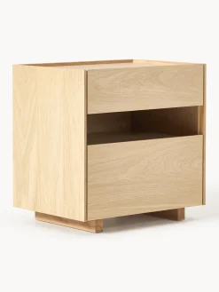 Mesitas De Noche|Mesitas De Noche>Westwing Collection Mesilla de noche de madera Larsen Madera de roble lacada