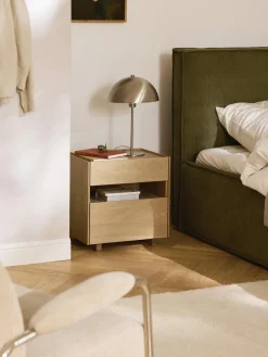 Mesitas De Noche|Mesitas De Noche>Westwing Collection Mesilla de noche de madera Larsen Madera de roble lacada