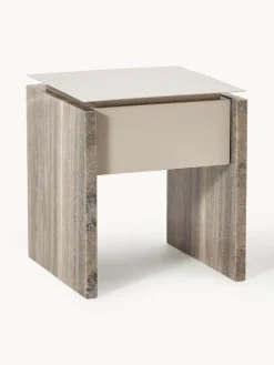 Hot Mesilla de noche de mármol y metal Bruce Mesitas De Noche|Mesitas De Noche