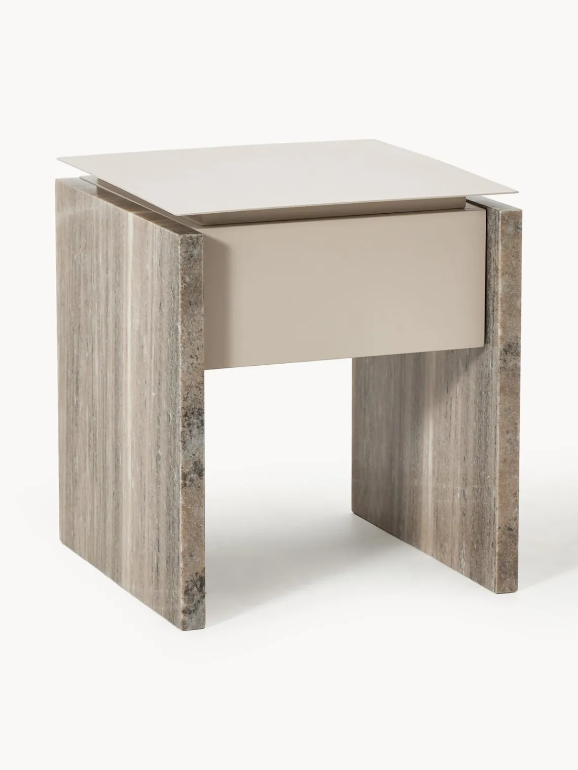 Hot Mesilla de noche de mármol y metal Bruce Mesitas De Noche|Mesitas De Noche