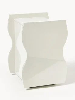 Mesitas De Noche|Mesitas De Noche>Westwing Collection Mesita de noche brillante Emina Beige claro