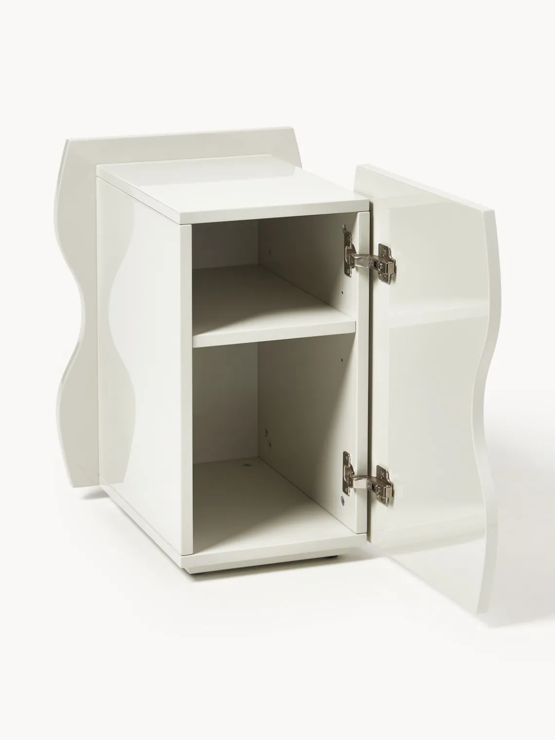 Mesitas De Noche|Mesitas De Noche>Westwing Collection Mesita de noche brillante Emina Beige claro