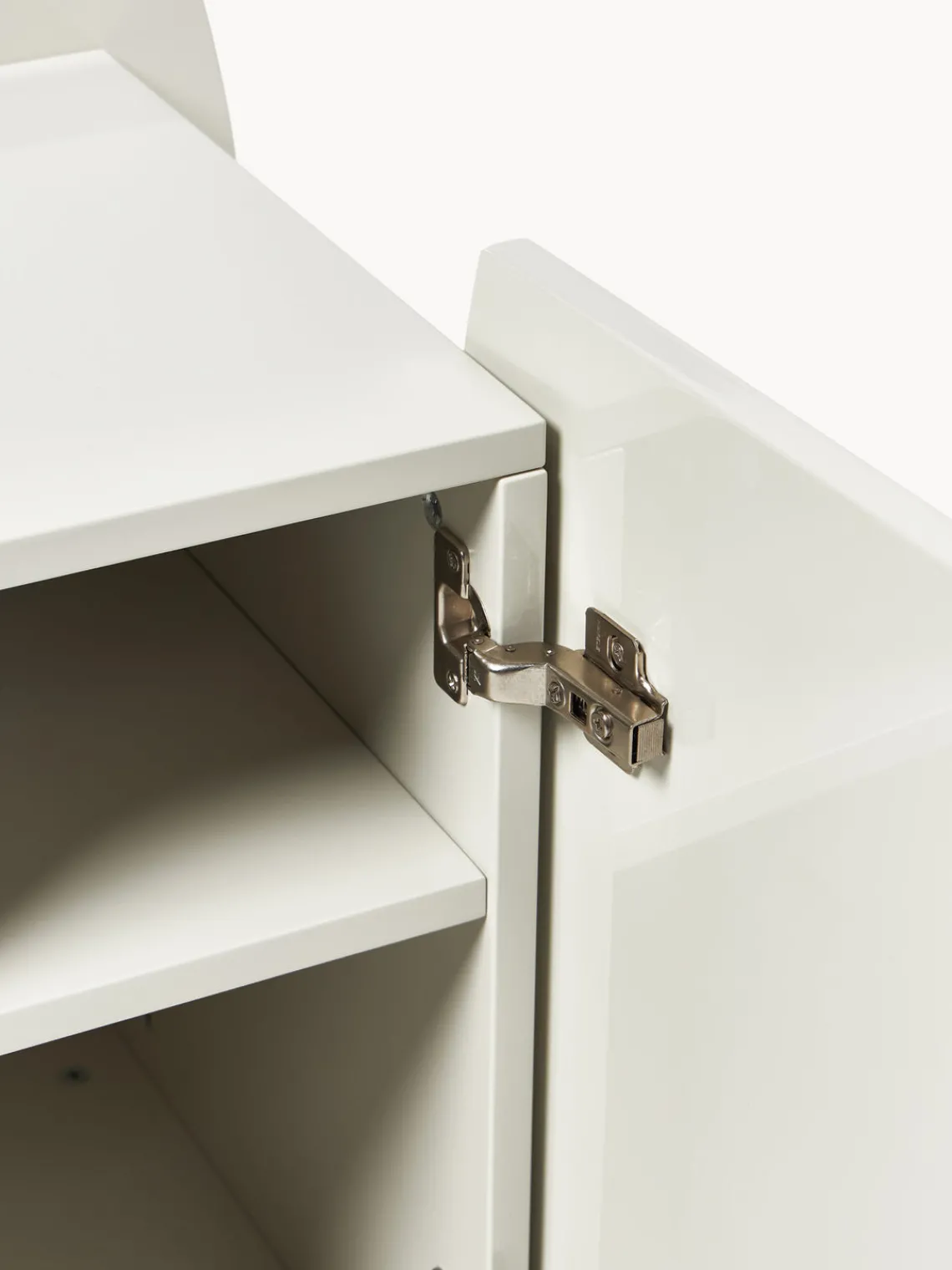 Mesitas De Noche|Mesitas De Noche>Westwing Collection Mesita de noche brillante Emina Beige claro