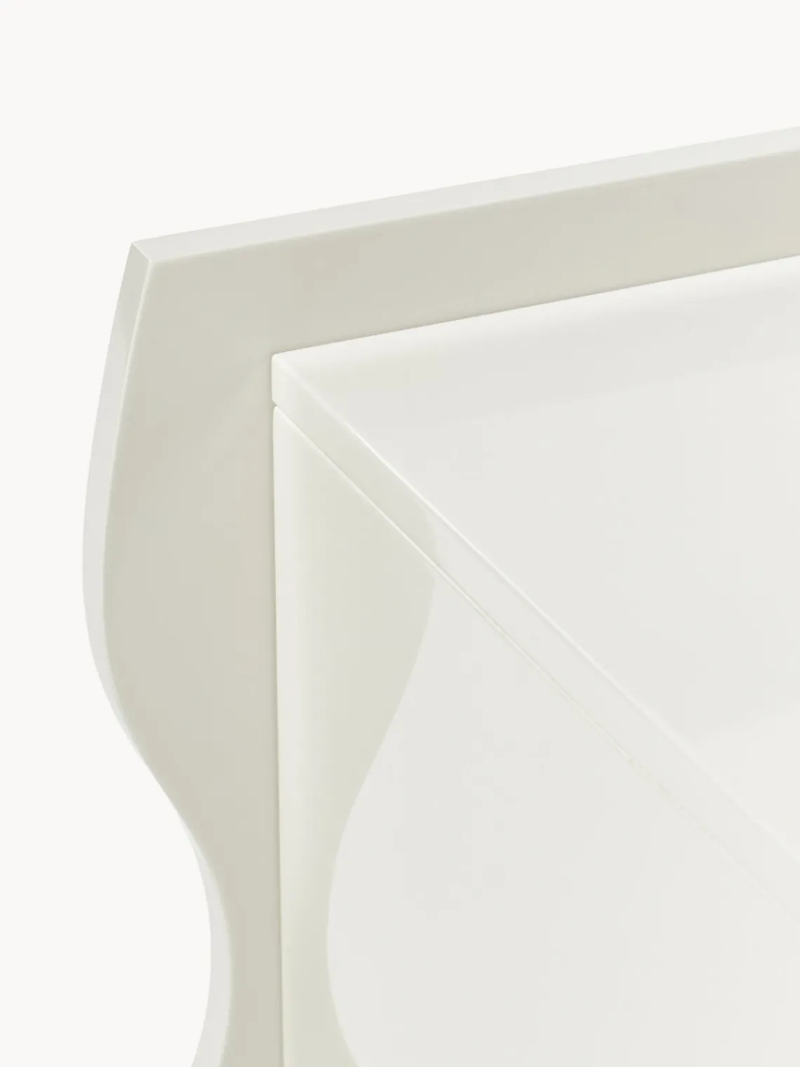 Mesitas De Noche|Mesitas De Noche>Westwing Collection Mesita de noche brillante Emina Beige claro