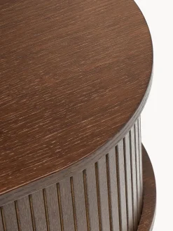 Mesitas De Noche|Mesitas De Noche></noscript>Westwing Collection Mesita de noche con frente acanalado Calary Madera de roble lacada en marrón oscuro