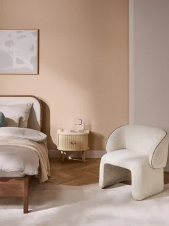 Mesitas De Noche|Mesitas De Noche>Westwing Collection Mesita de noche con frente acanalado Calary Madera de roble