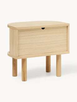 Mesitas De Noche|Mesitas De Noche></noscript>Westwing Collection Mesita de noche con frente acanalado Calary Madera de roble