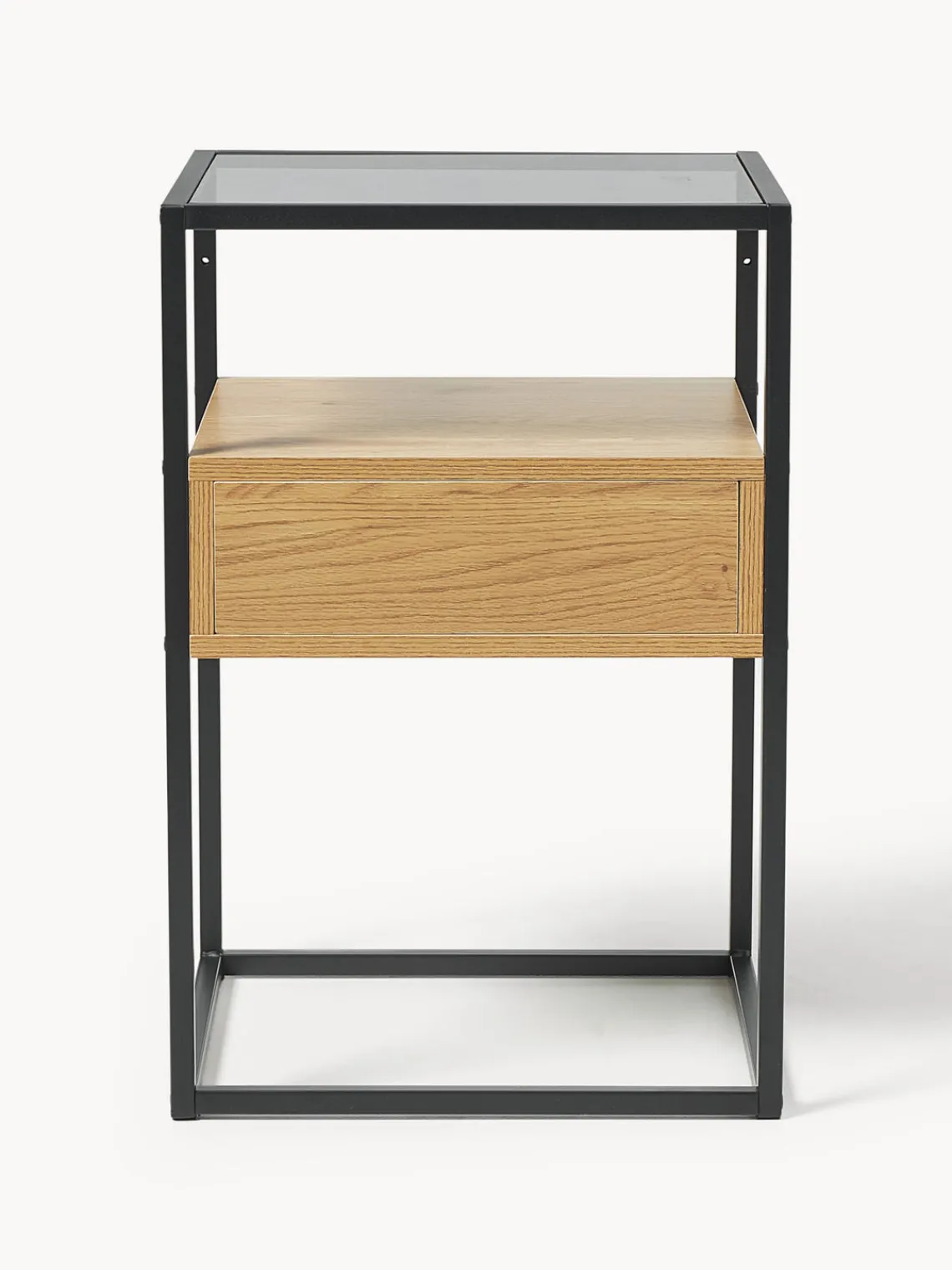 Mesitas De Noche|Mesitas De Noche> Mesita de noche con tablero de vidrio Randolf