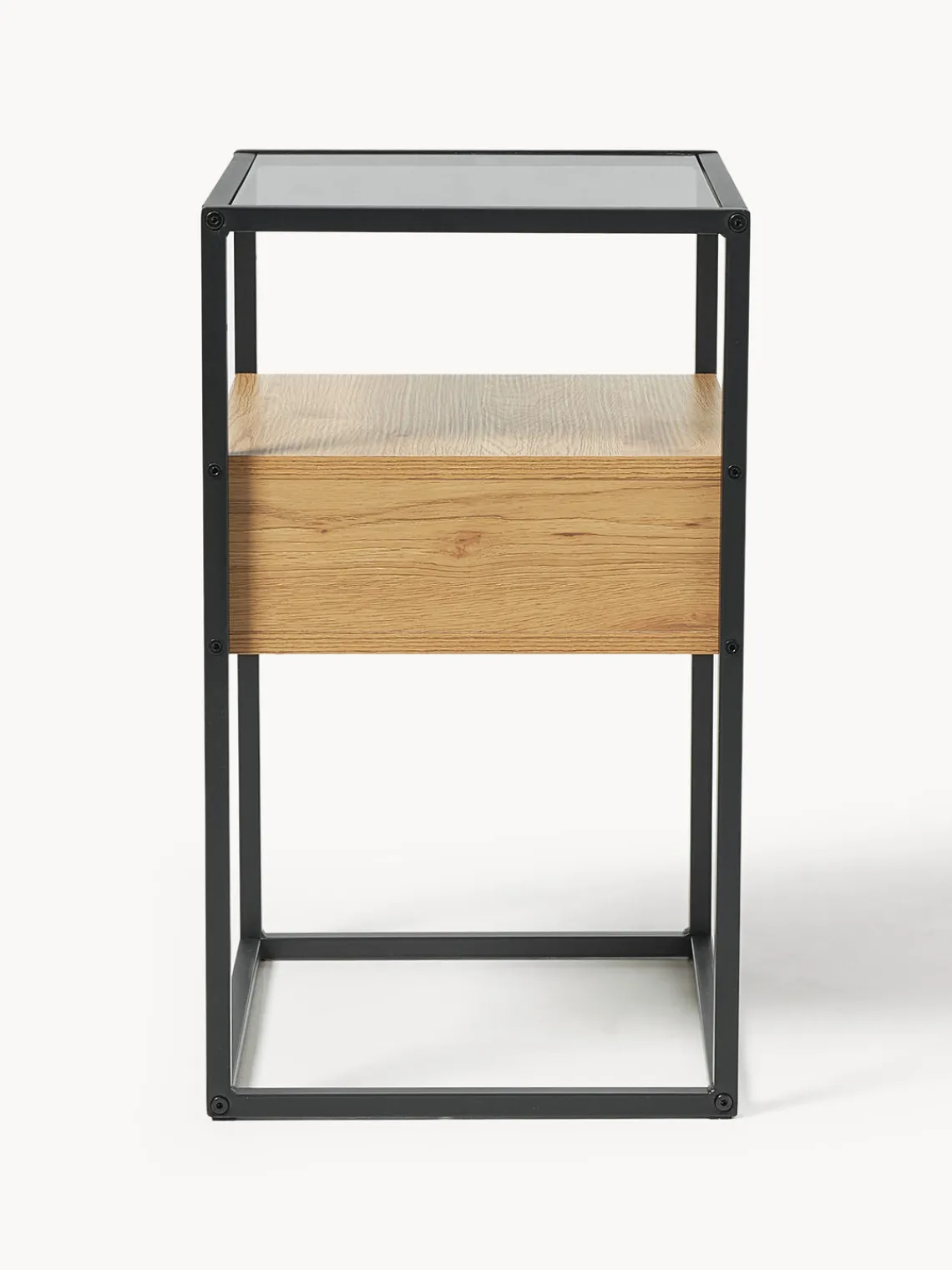 Mesitas De Noche|Mesitas De Noche> Mesita de noche con tablero de vidrio Randolf