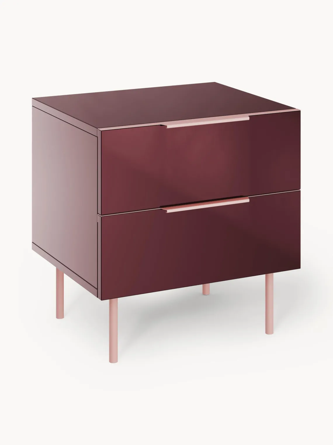 Discount Mesita de noche de alto brillo Lenne Mesitas De Noche|Mesitas De Noche