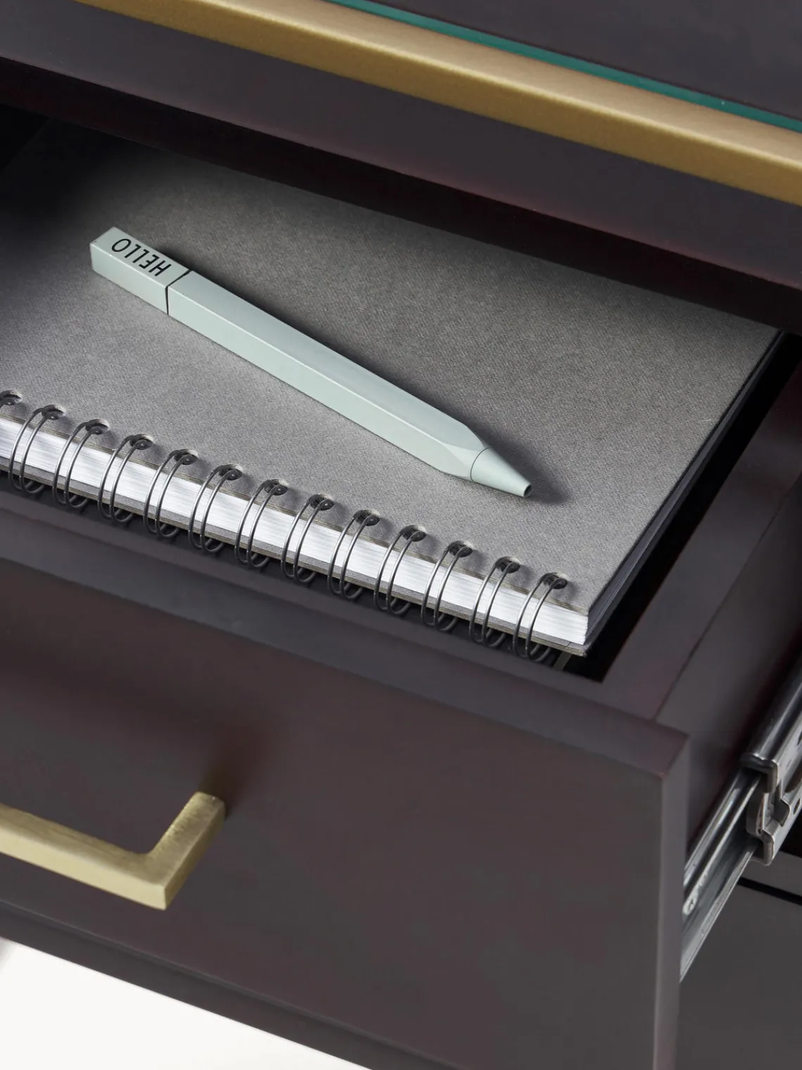 Mesitas De Noche|Mesitas De Noche>Westwing Collection Mesita de noche de madera de mango Lyle Madera de mango oscura, dorado