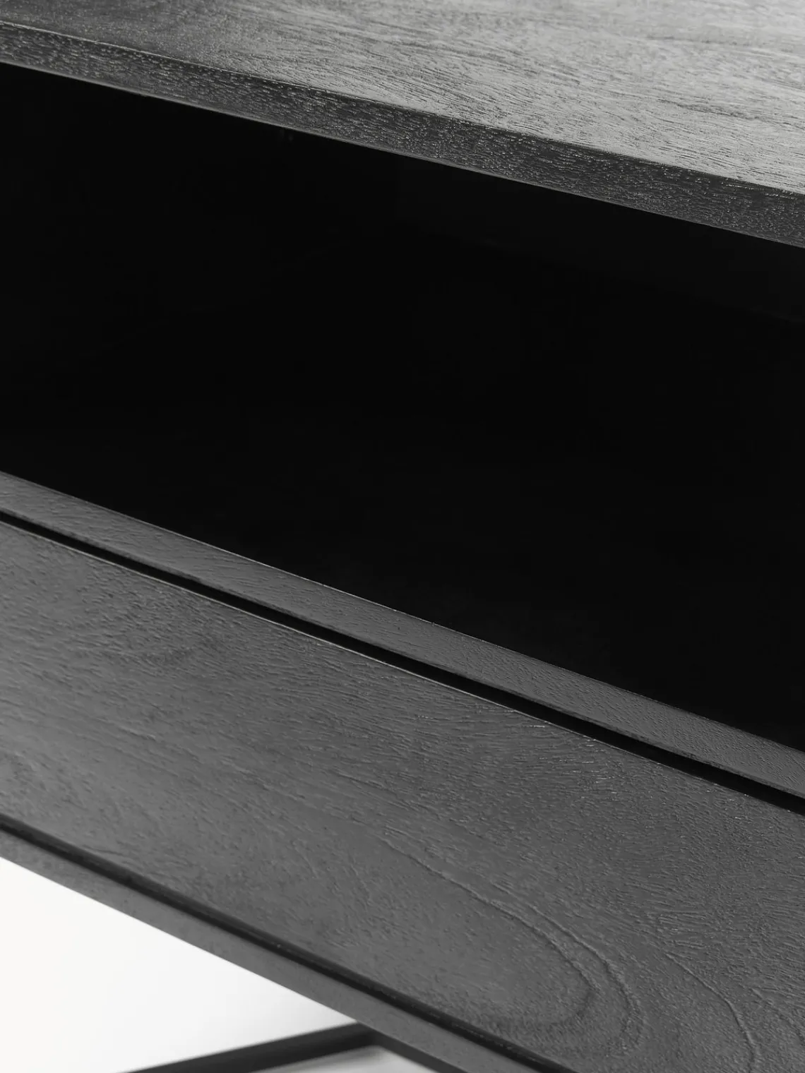 Mesitas De Noche|Mesitas De Noche>Westwing Collection Mesita de noche de madera de mango con cajón Luca Madera de mango, negro pintado