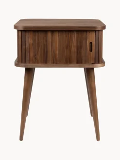 Mesitas De Noche|Mesitas De Noche>Zuiver Mesita de noche de madera Barbier, puerta corredera Madera de nogal