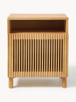 Mesitas De Noche|Mesitas De Noche> Mesita de noche de madera de roble Beyla