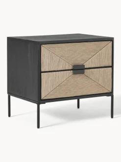 Hot Mesita de noche de madera de mango June, con cajones Mesitas De Noche|Mesitas De Noche