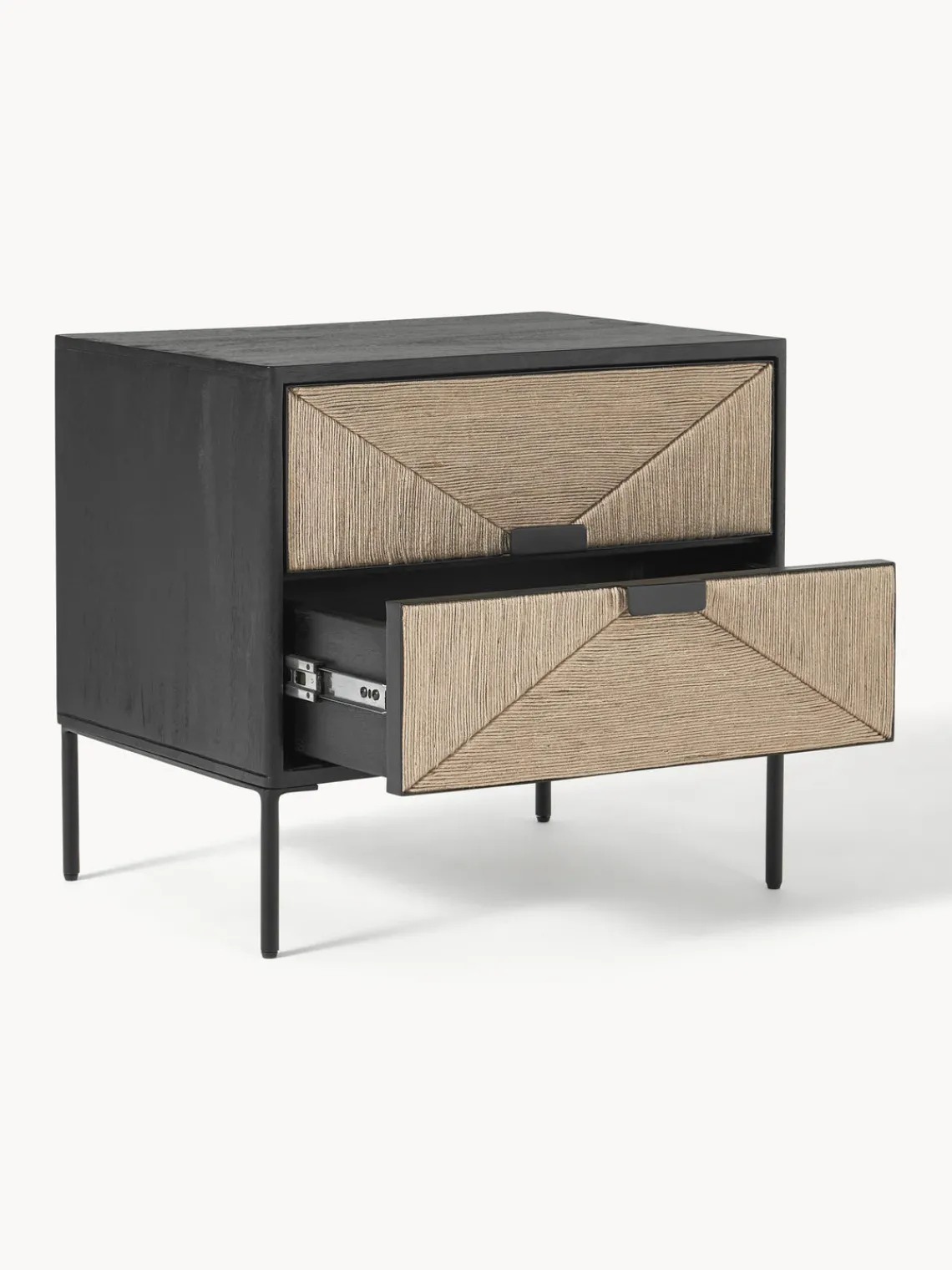 Hot Mesita de noche de madera de mango June, con cajones Mesitas De Noche|Mesitas De Noche