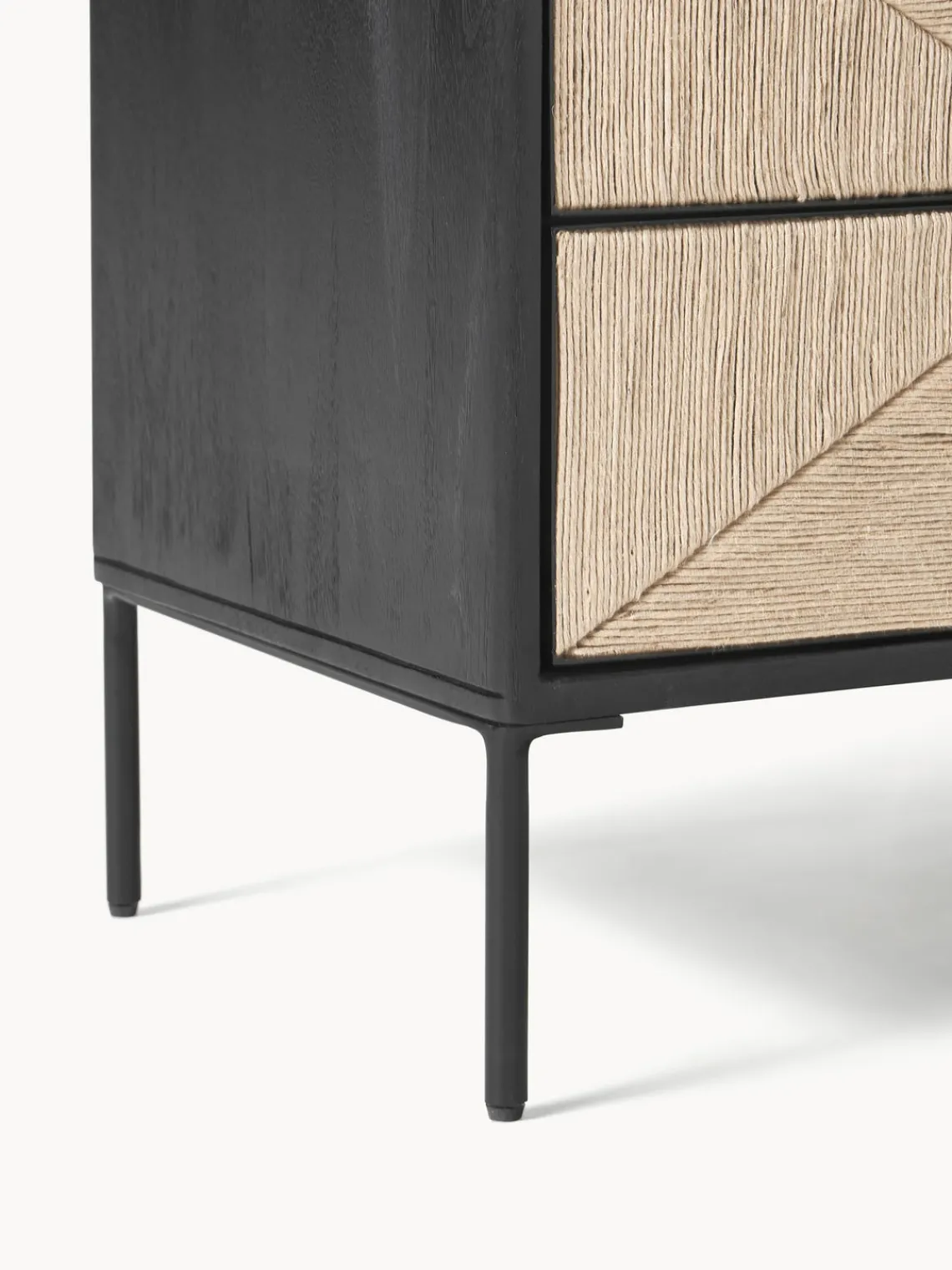 Hot Mesita de noche de madera de mango June, con cajones Mesitas De Noche|Mesitas De Noche