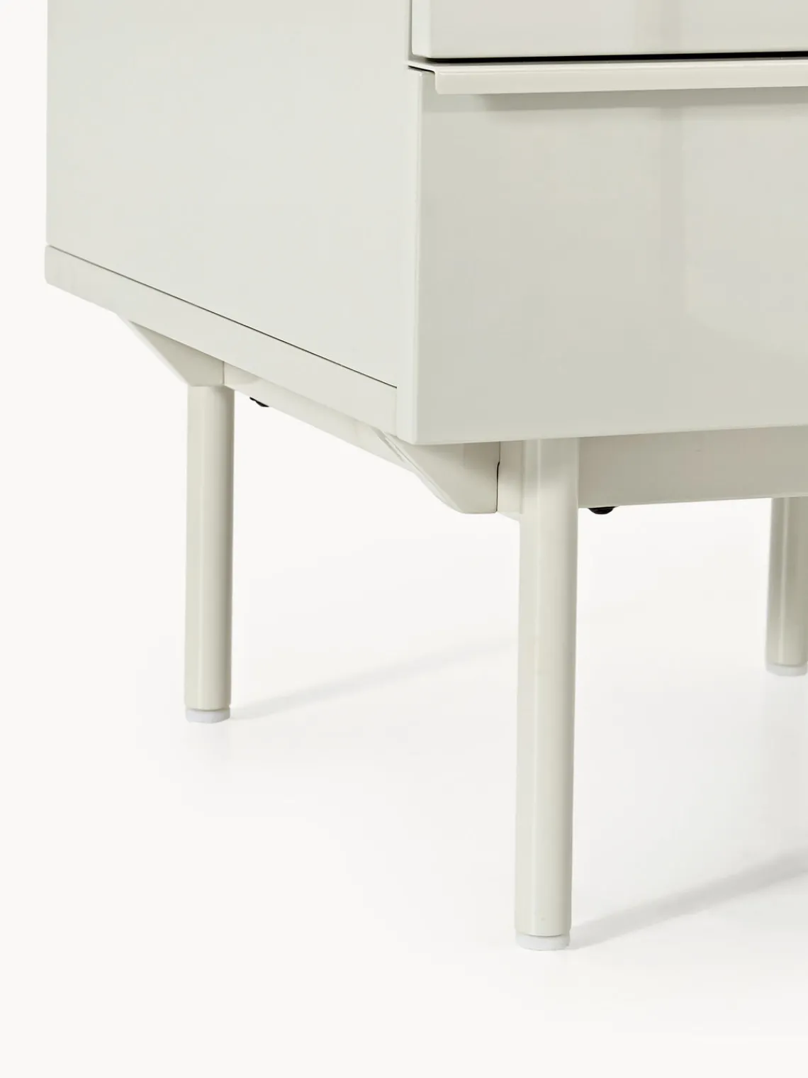 Mesitas De Noche|Mesitas De Noche>Westwing Collection Mesita de noche de madera Elona Beige claro brillante