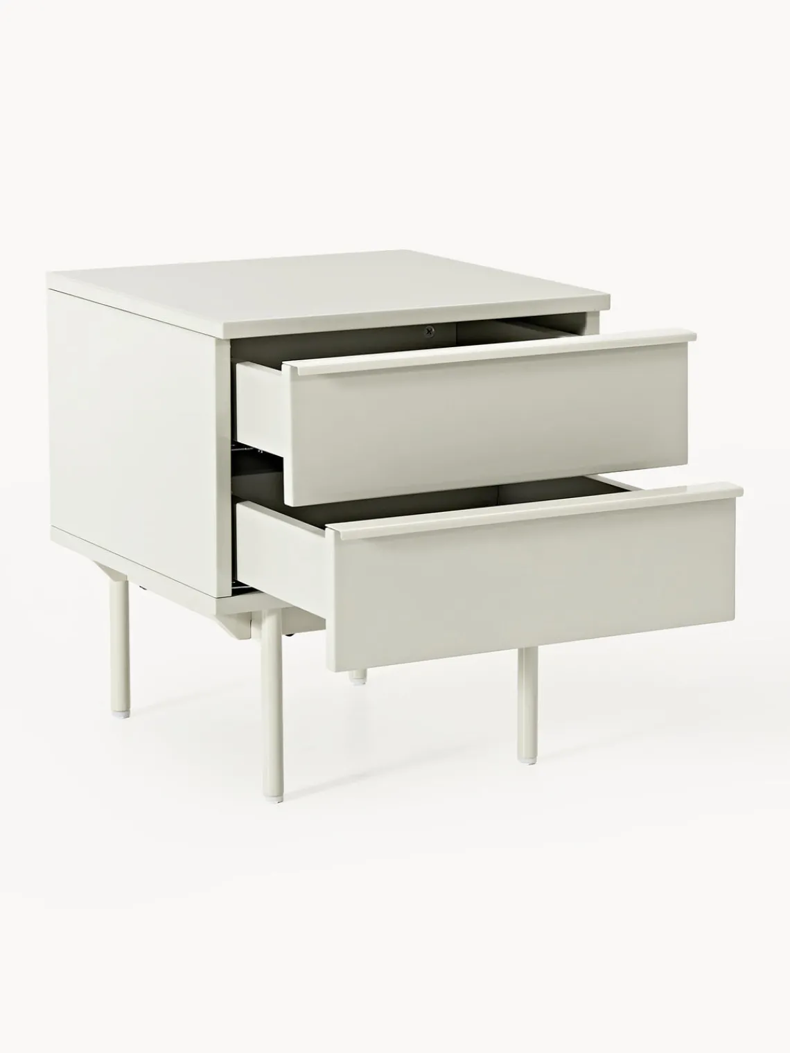 Mesitas De Noche|Mesitas De Noche>Westwing Collection Mesita de noche de madera Elona Beige claro brillante