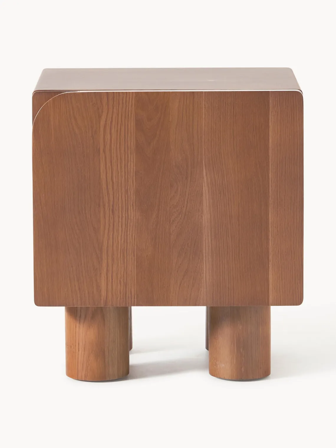 Mesitas De Noche|Mesitas De Noche>Westwing Collection Mesita de noche de madera de roble Cadi Madera de roble pintado marrón