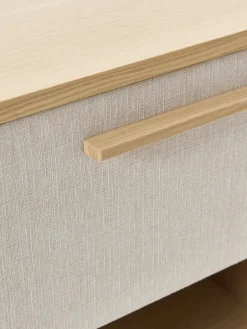 Hot Mesita de noche de madera con frente tapizado Wisp Mesitas De Noche|Mesitas De Noche