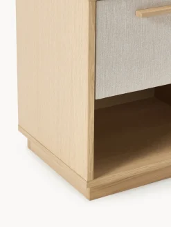 Hot Mesita de noche de madera con frente tapizado Wisp Mesitas De Noche|Mesitas De Noche