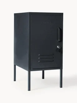 Armarios Infantiles|Mesitas De Noche>Mustard Made Mesita de noche de metal The Shorty, apertura de puerta izquierda o derecha Gris antracita