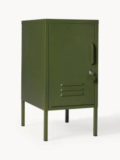 Armarios Infantiles|Mesitas De Noche>Mustard Made Mesita de noche de metal The Shorty, apertura de puerta izquierda o derecha Verde oscuro