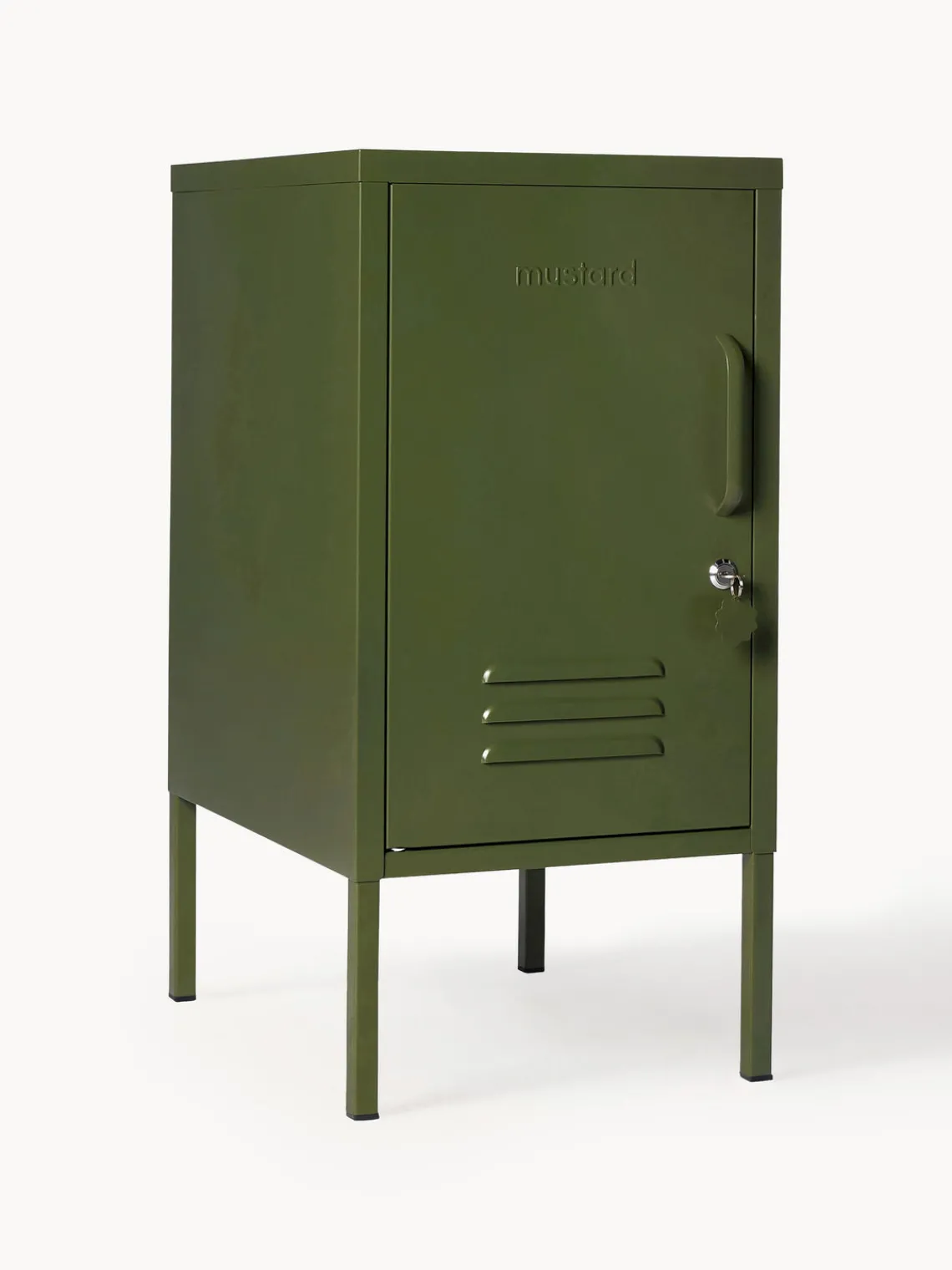 Armarios Infantiles|Mesitas De Noche>Mustard Made Mesita de noche de metal The Shorty, apertura de puerta izquierda o derecha Verde oscuro