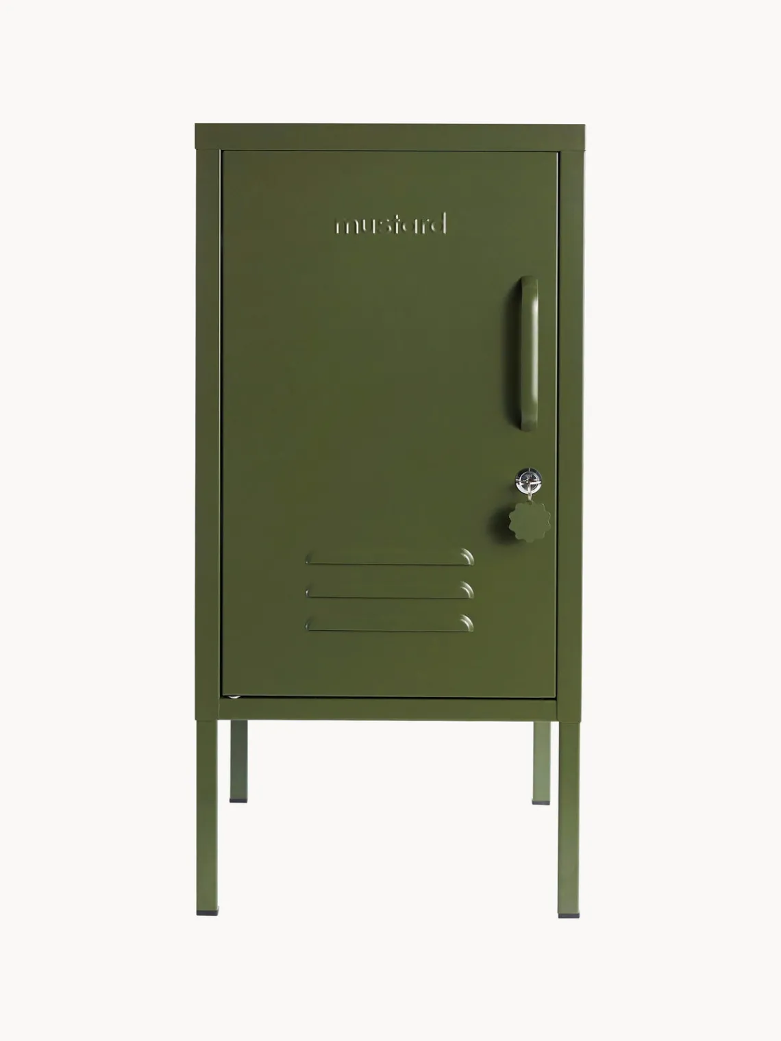 Armarios Infantiles|Mesitas De Noche>Mustard Made Mesita de noche de metal The Shorty, apertura de puerta izquierda o derecha Verde oscuro