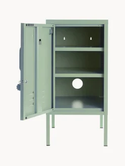 Armarios Infantiles|Mesitas De Noche>Mustard Made Mesita de noche de metal The Shorty, apertura de puerta izquierda o derecha Verde salvia