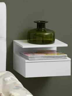 Mesitas De Noche|Mesitas De Noche> Mesita de noche de pared Ashlan Blanco