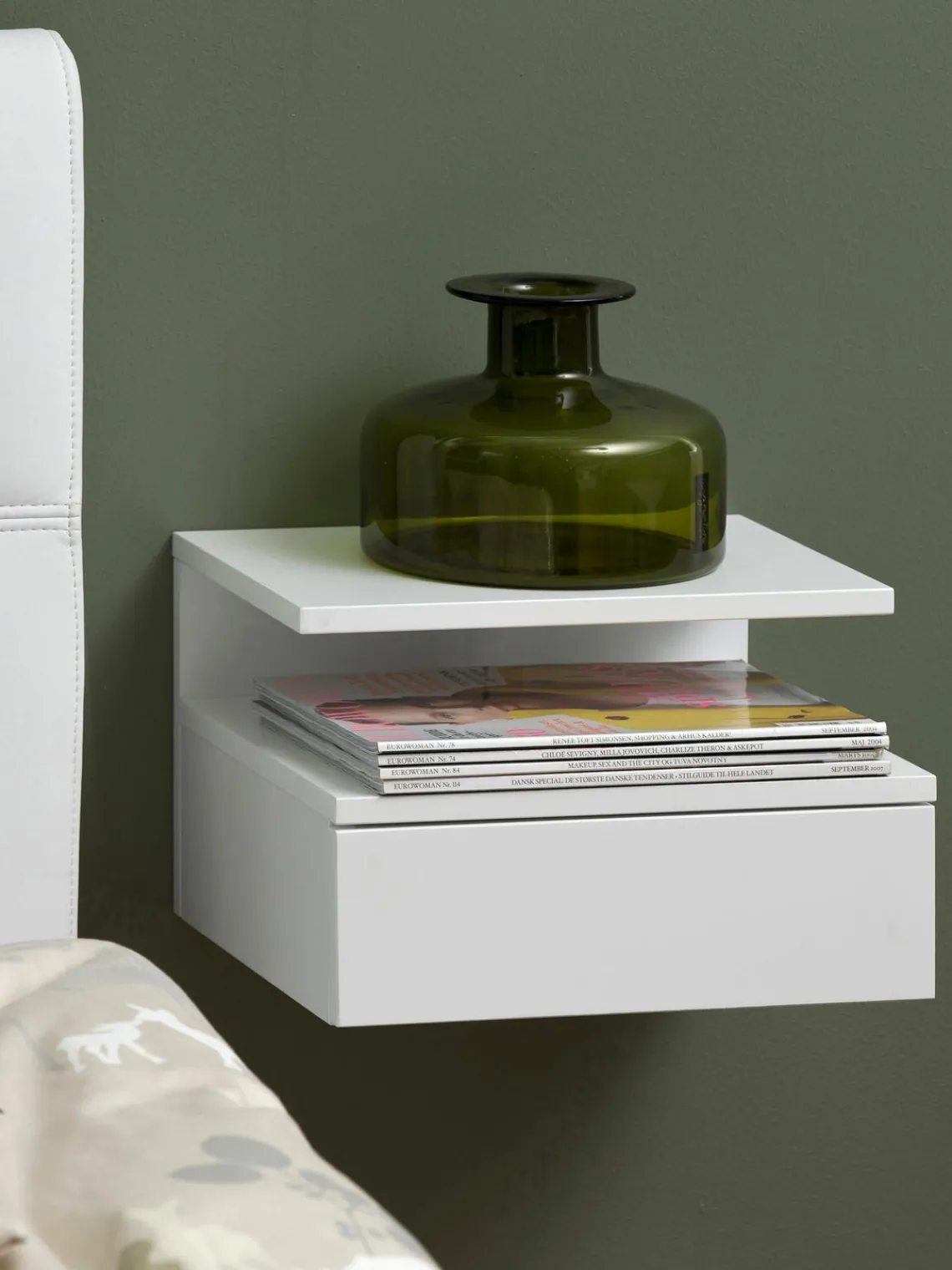 Mesitas De Noche|Mesitas De Noche> Mesita de noche de pared Ashlan Blanco