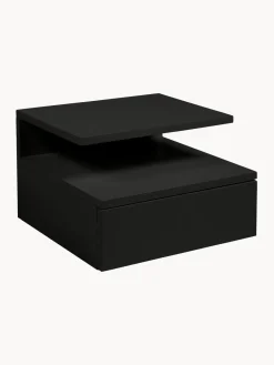 Mesitas De Noche|Mesitas De Noche> Mesita de noche de pared con cajón Ashlan Negro