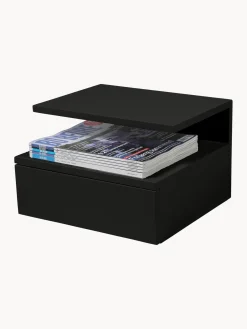 Mesitas De Noche|Mesitas De Noche></noscript> Mesita de noche de pared con cajón Ashlan Negro