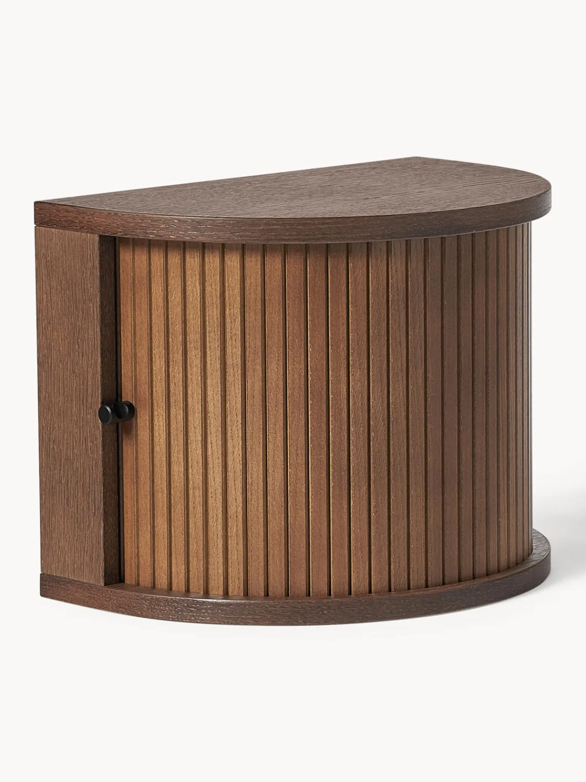 Mesitas De Noche|Mesitas De Noche>Westwing Collection Mesita de noche de pared Calary Madera de roble lacada en marrón oscuro