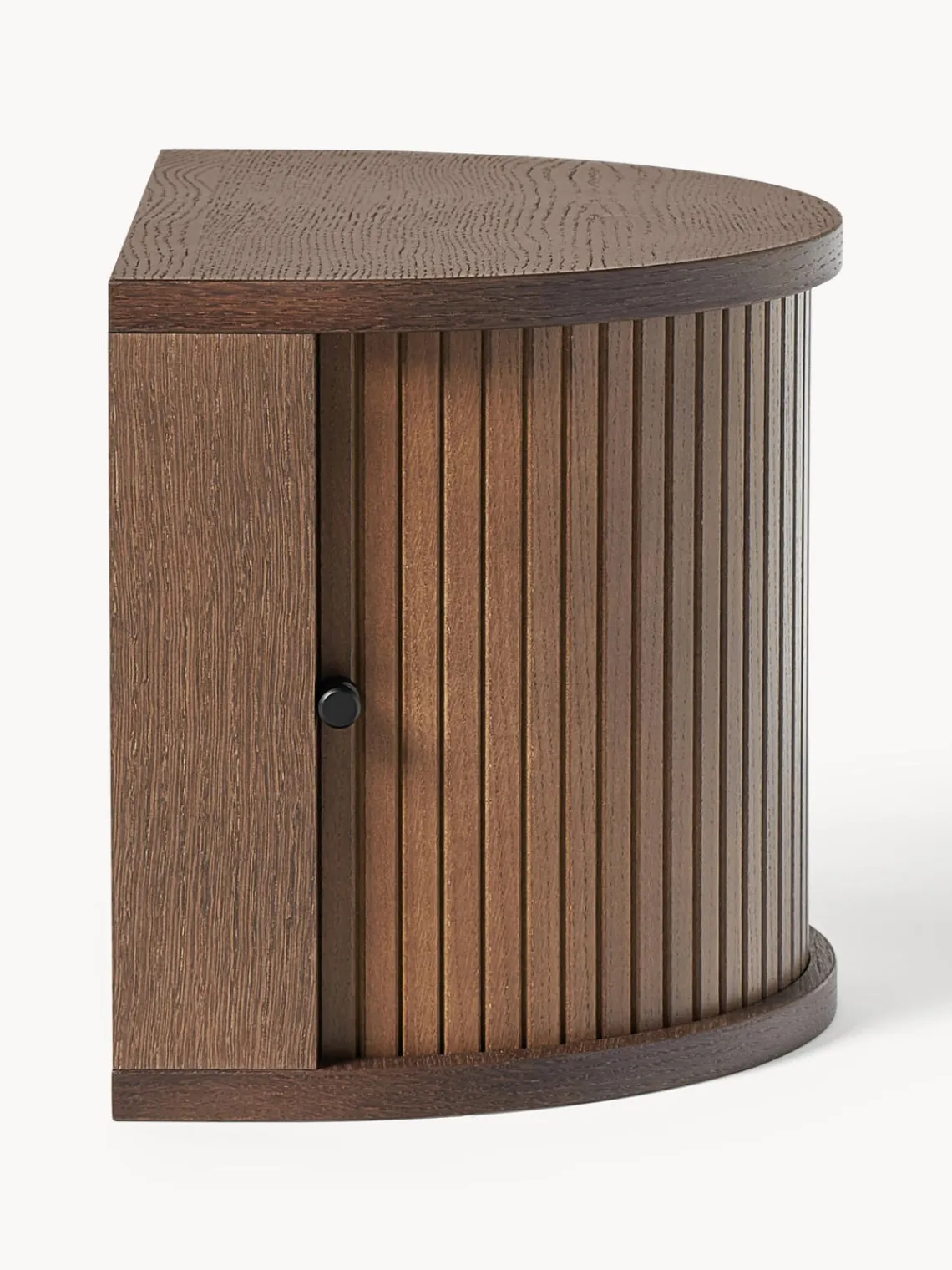 Mesitas De Noche|Mesitas De Noche>Westwing Collection Mesita de noche de pared Calary Madera de roble lacada en marrón oscuro