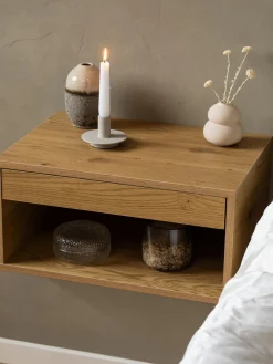 Mesitas De Noche|Mesitas De Noche> Mesita de noche de pared con cajón Cholet Madera