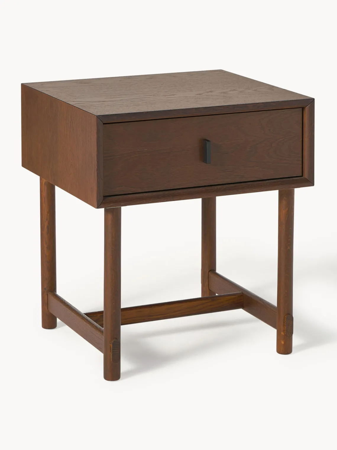 Mesitas De Noche|Mesitas De Noche>Westwing Collection Mesita de noche de roble con cajón Diana Madera oscura