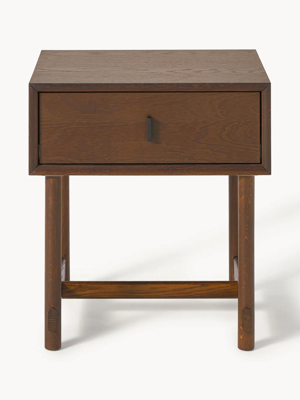 Mesitas De Noche|Mesitas De Noche>Westwing Collection Mesita de noche de roble con cajón Diana Madera oscura