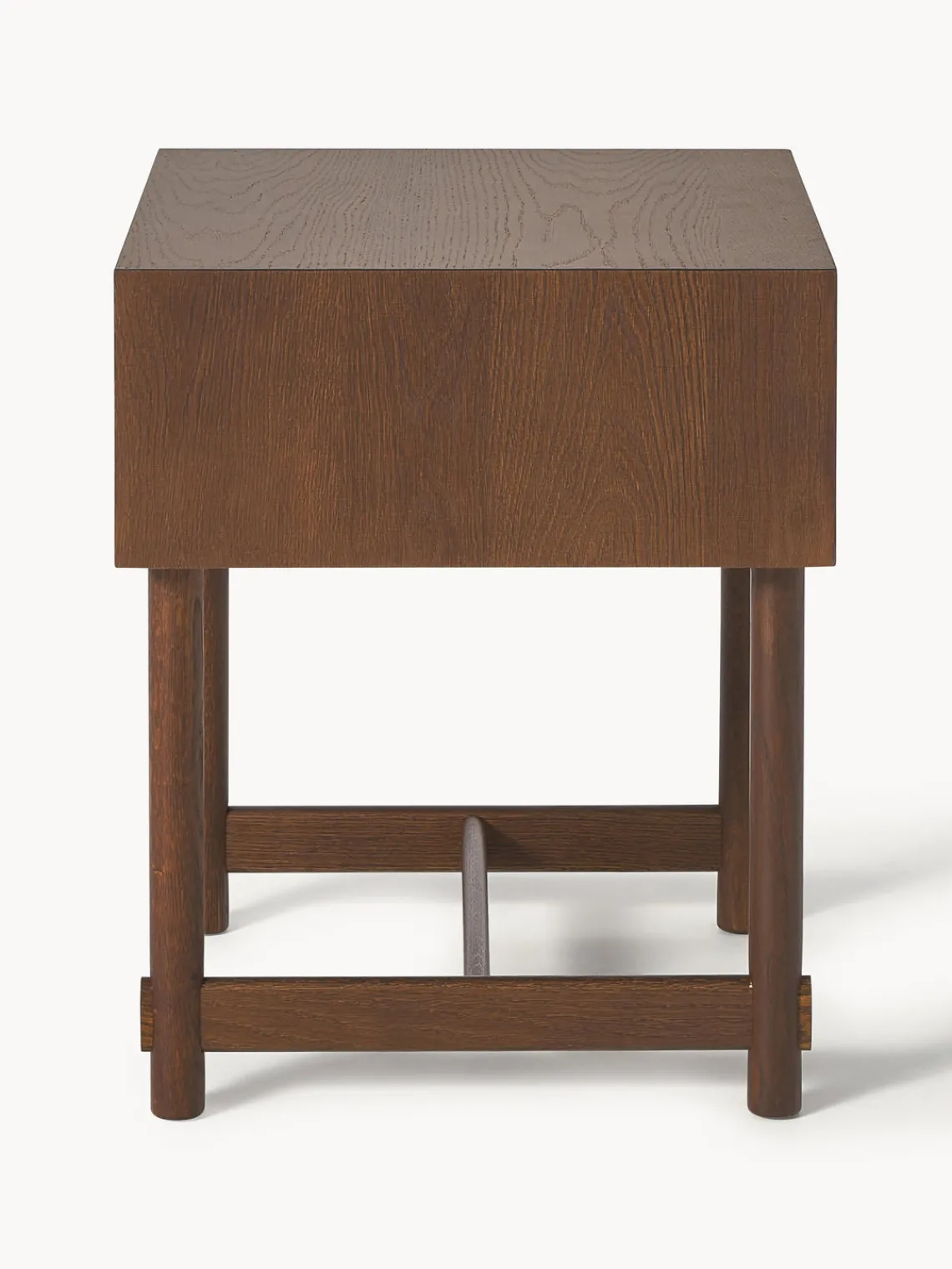 Mesitas De Noche|Mesitas De Noche>Westwing Collection Mesita de noche de roble con cajón Diana Madera oscura