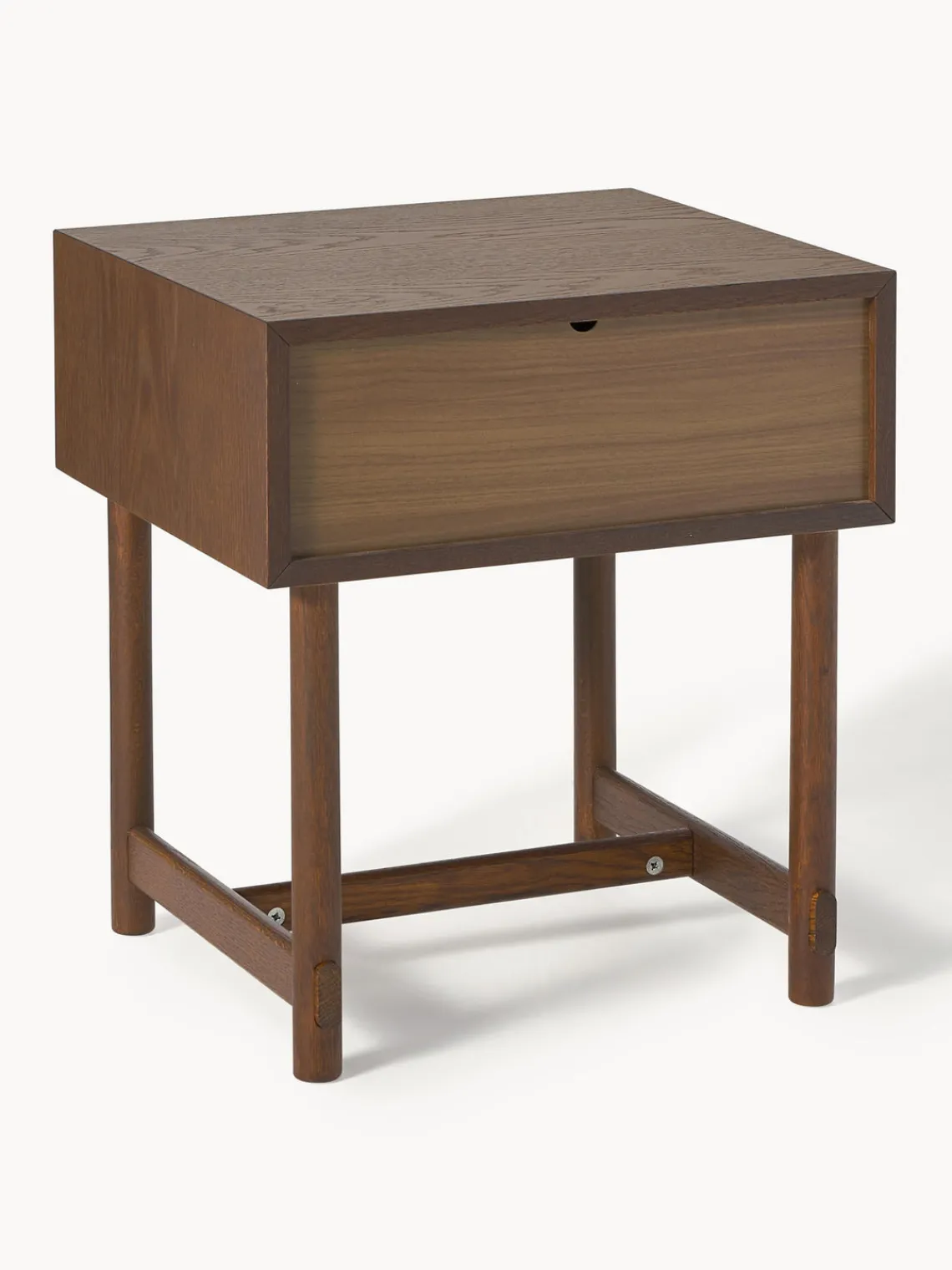 Mesitas De Noche|Mesitas De Noche>Westwing Collection Mesita de noche de roble con cajón Diana Madera oscura