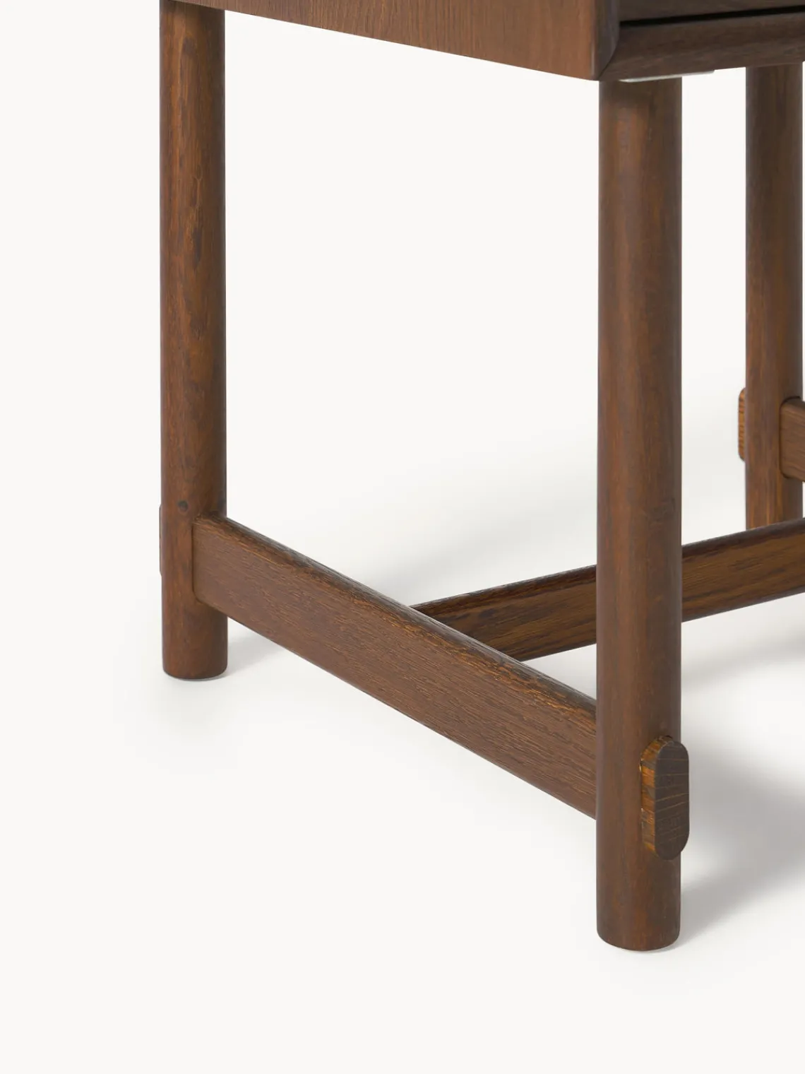 Mesitas De Noche|Mesitas De Noche>Westwing Collection Mesita de noche de roble con cajón Diana Madera oscura