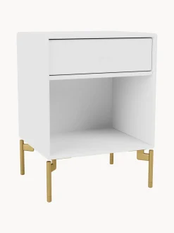 Mesitas De Noche|Mesitas De Noche>Montana Furniture Mesita de noche Dream Blanco Off White, dorado