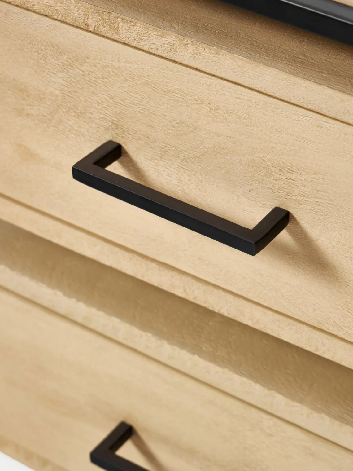 Mesitas De Noche|Mesitas De Noche>Westwing Collection Mesita de noche Lyle Madera de mango clara, negro