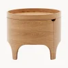 Mesitas De Noche|Mesitas De Noche> Mesita de noche redonda de madera de eucalipto con espacio de almacenamiento Octavia