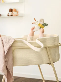Cunas Para Bebé|Decoración Infantil></noscript>Metallbude Moisés artesanal Robe Tejido blanco Off White