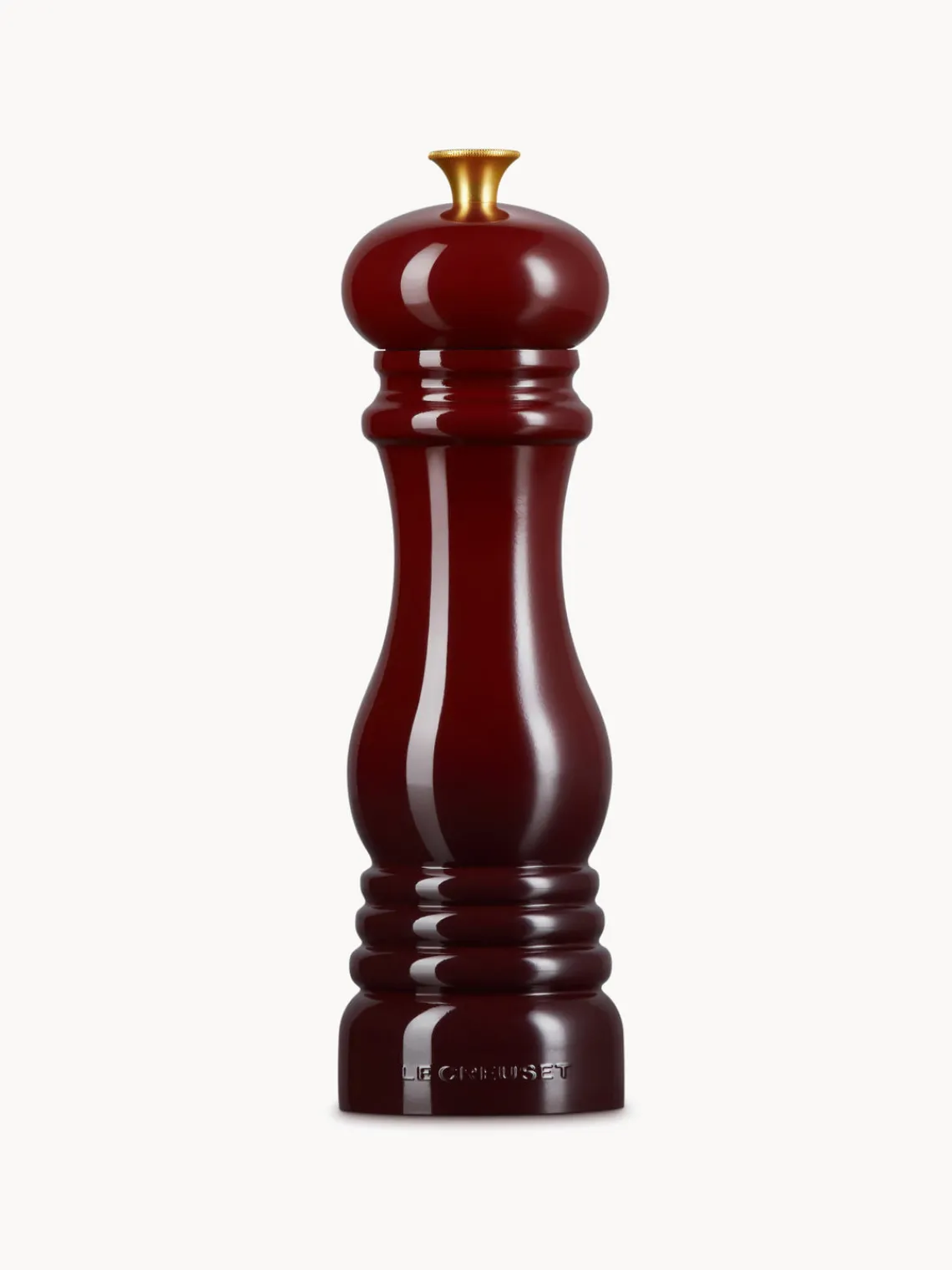 Molinillos De Especias|Molinillos De Especias>LE CREUSET Molinillo de sal con mecanismo de cerámica Creuset Rojo vino brillante, dorado
